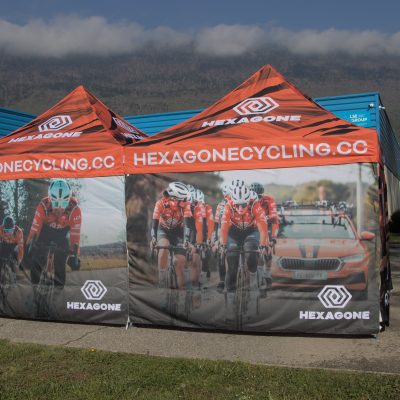 Tentes pliantes 3x3m personnalisées Hexagone Cycling