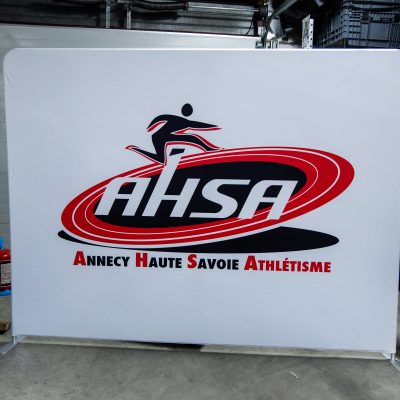 Stand tubulaire plat AHSA - Marathon du Lac d'Annecy verso